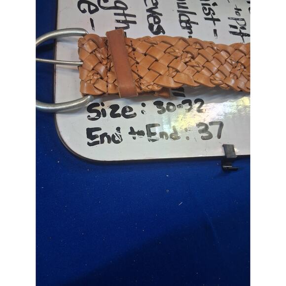 Y2K Women's size 30" Braided Genuine Leather Grungecore Academia‎ Preppy Belt - Picture 4 of 9